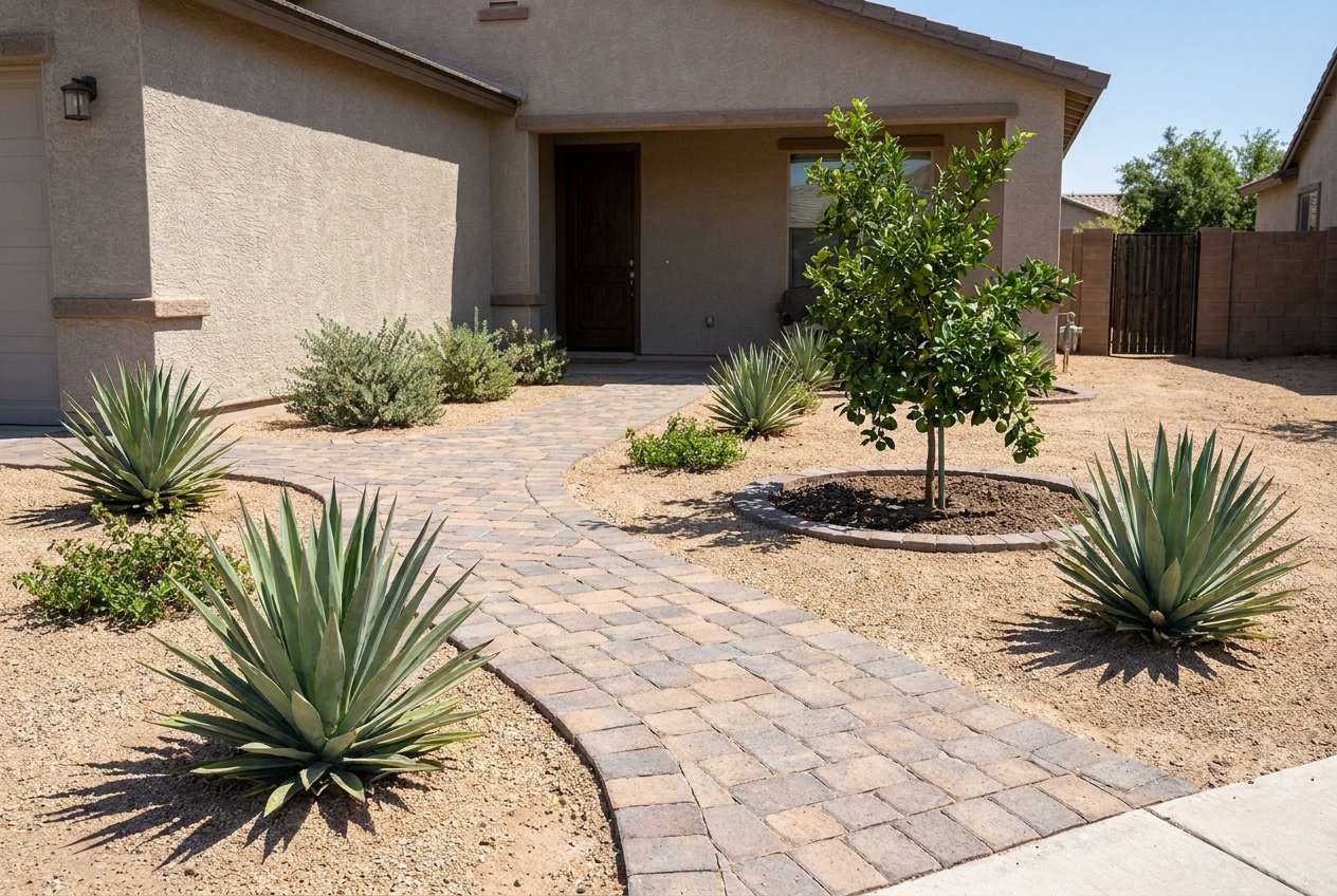 Travertine pavers & hardscape in Tolleson, AZ